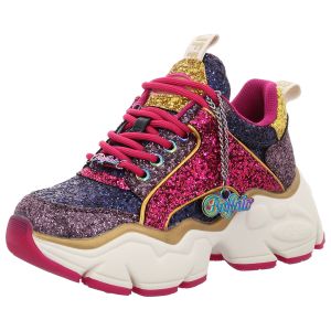 Sneaker - Buffalo - BINARY GLAM - grey/magenta/yellow