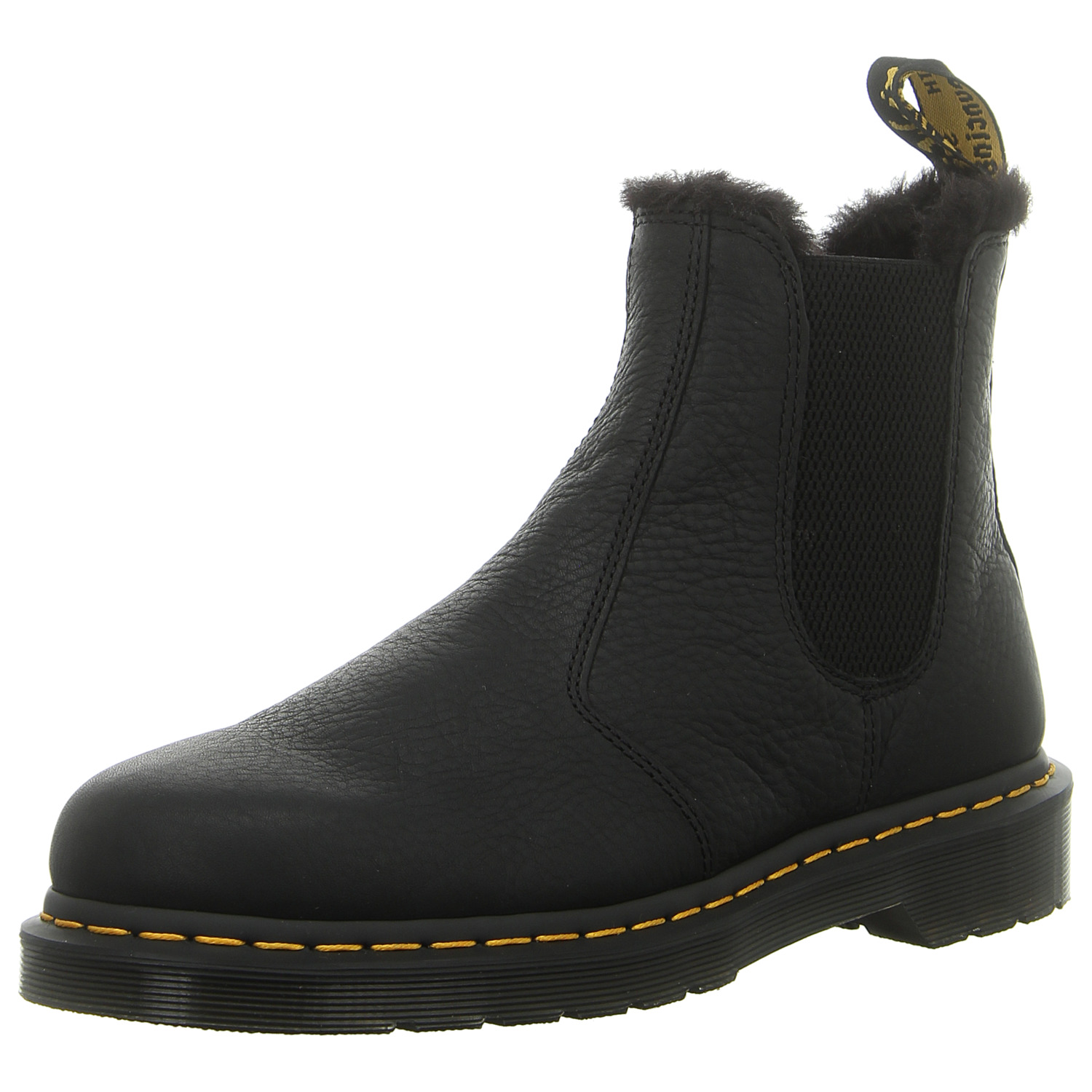 Pre-owned Dr. Martens' Dr. Martens Gefütterte Stiefelette Chelsea Boot 2976 Fl 26333001 Black (schwarz)