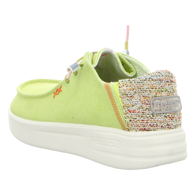 Fusion - LILY washed canvas lime - Lily - lime - Schnrschuhe