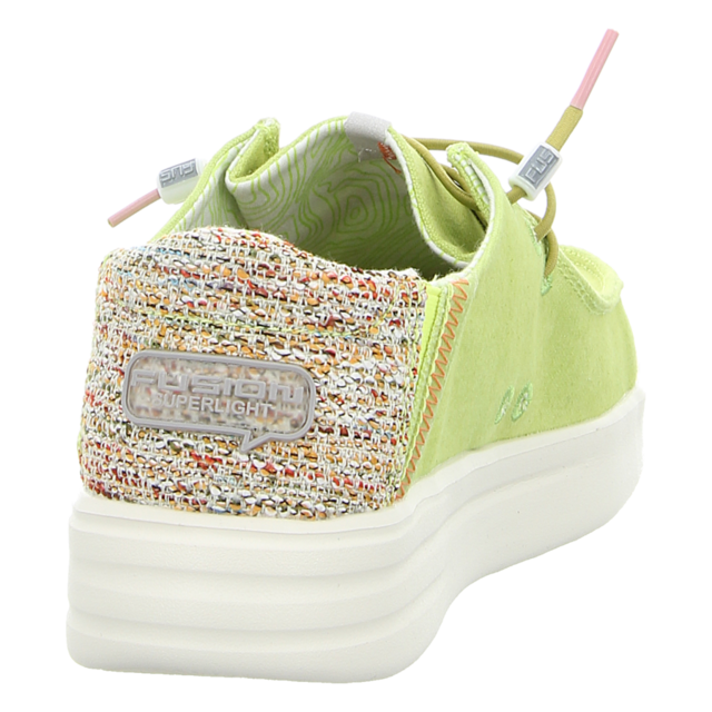 Fusion - LILY washed canvas lime - Lily - lime - Schnrschuhe