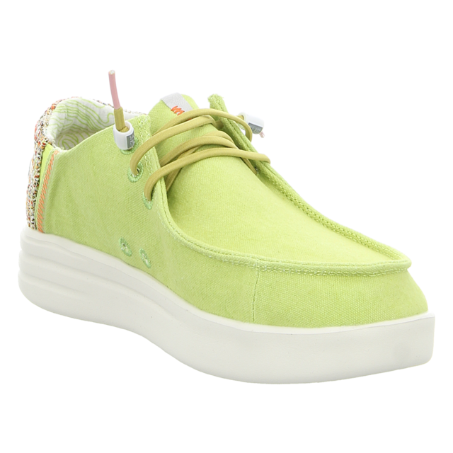 Fusion - LILY washed canvas lime - Lily - lime - Schnrschuhe