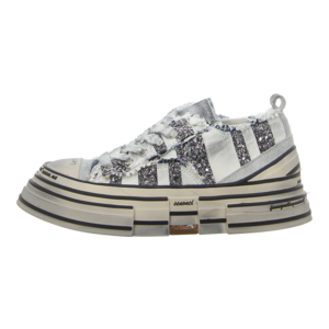 Sneaker - Rebecca White - white+glitter grey