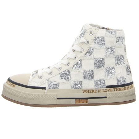 Sneaker - Rebecca White - square febric white