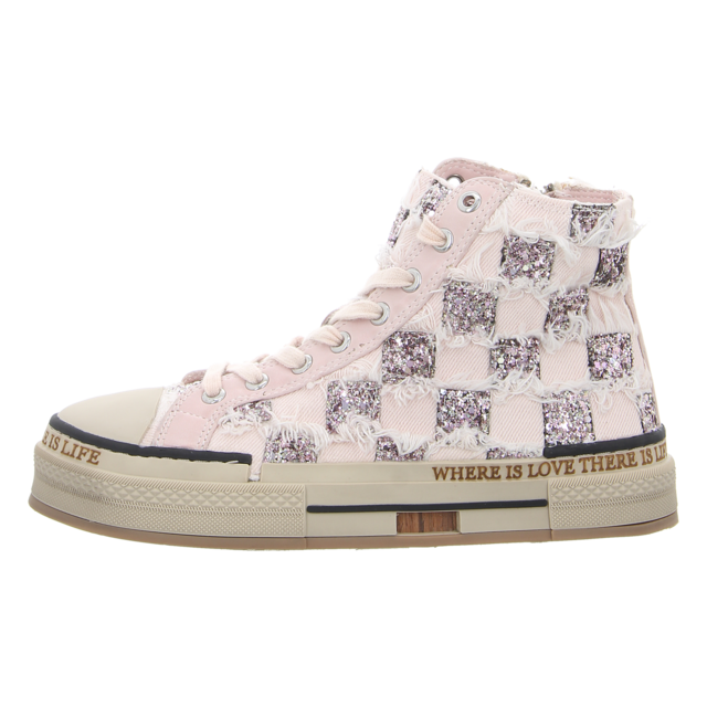 Rebecca White - X51-7 SQUARE FEBRIC NUDE - X51-7 SQUARE FEBRIC NUDE - square febric rose - Sneaker