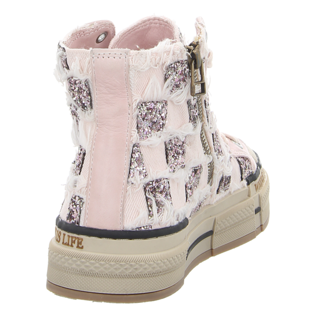 Rebecca White - X51-7 SQUARE FEBRIC NUDE - X51-7 SQUARE FEBRIC NUDE - square febric rose - Sneaker