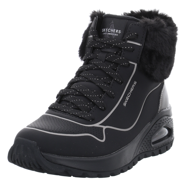 Skechers - 167993 BKPW - Uno Rugged -Fall Shi - BlackDurabuck/Metallic Durlaether/Faux Fur - Stiefeletten